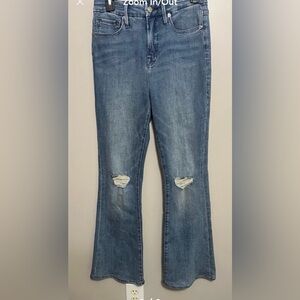 Good American Good Flare Jeans in Blue 501 wash Size 4/27